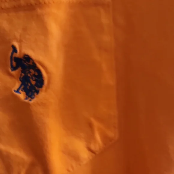 US Polo Men's Orange T-Shirt - Picture 3 of 6